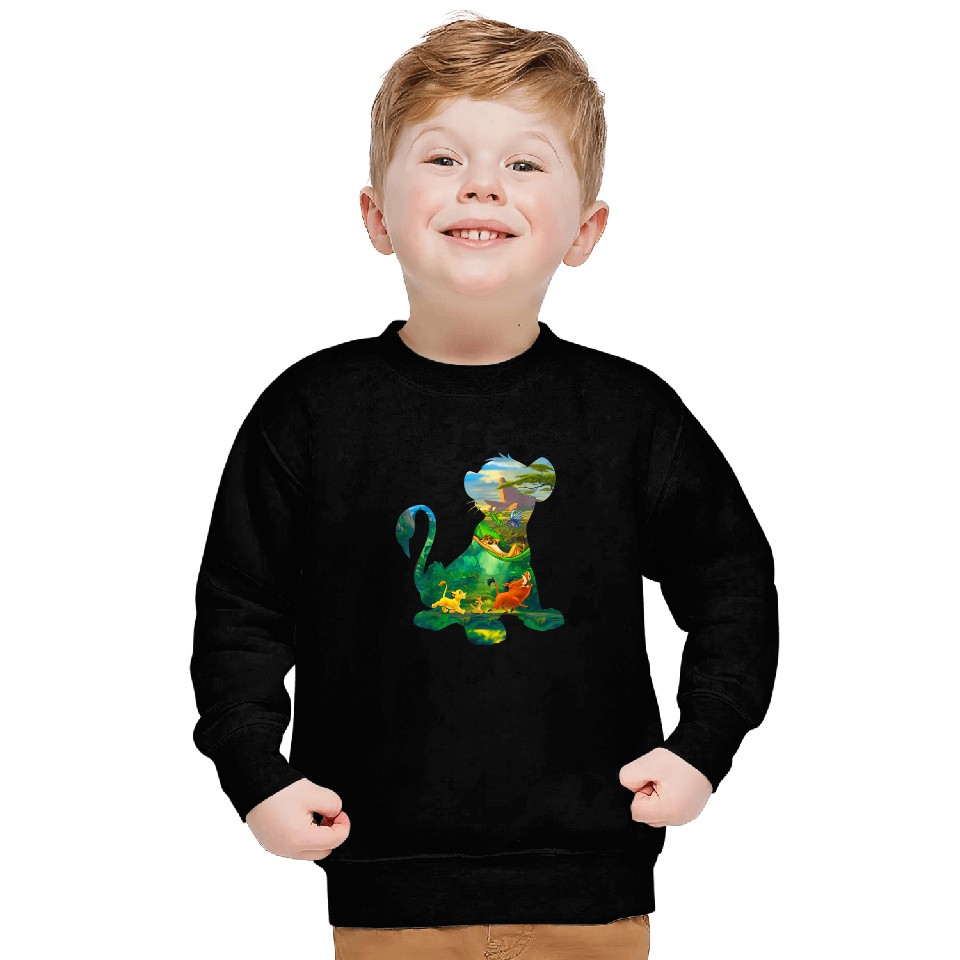 Disney Lion King Simba Silhouette Graphic TShirt Sweatshirts