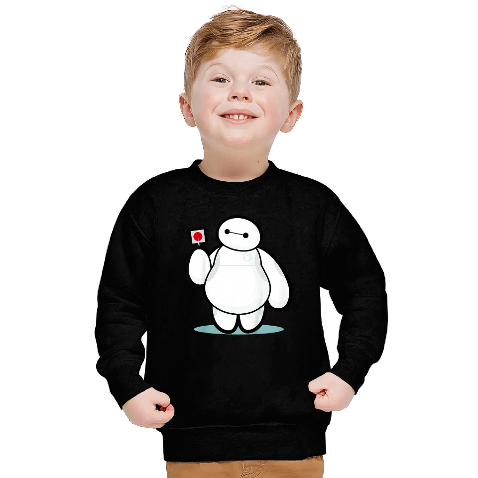 Disney Big Hero 6 Baymax With Lollipop Cute Shot Sweatshirts