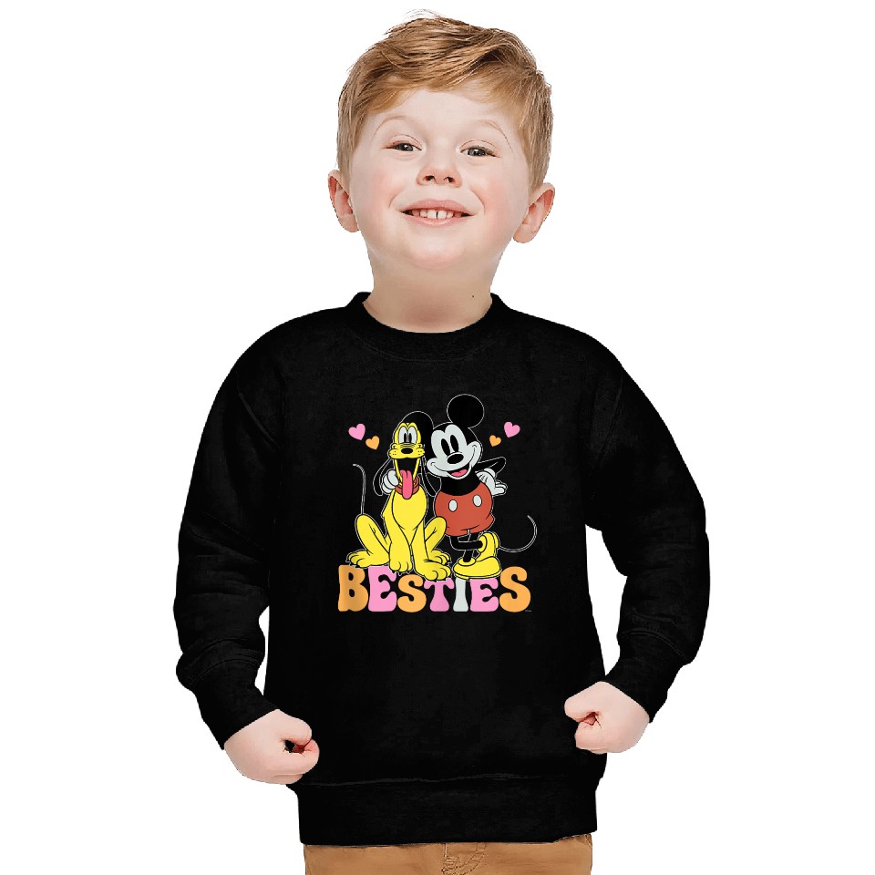 Disney Mickey Mouse Pluto Besties Bff Best Friends Valentine Sweatshirts