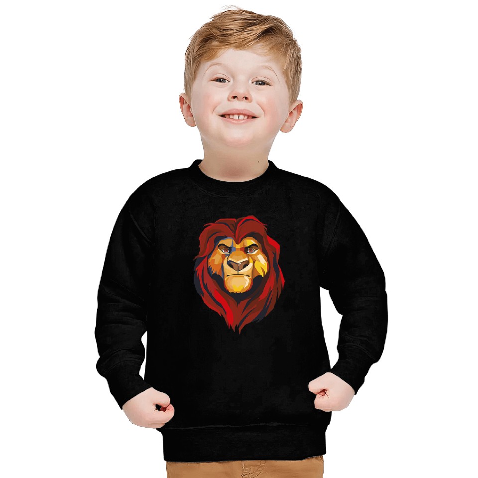 Disney Lion King Low Poly Mufasa Portrait Sweatshirts