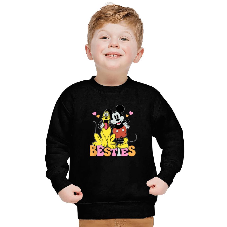 Disney Mickey Mouse Pluto Besties BFF Best Friends Valentine Sweatshirts