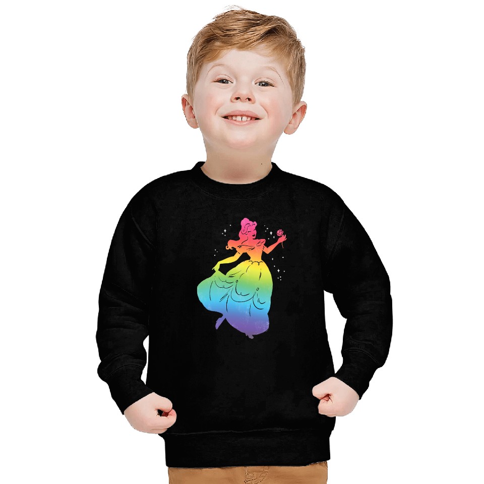 Disney Princess Belle Rainbow Gradient Beauty and the Beast Sweatshirts