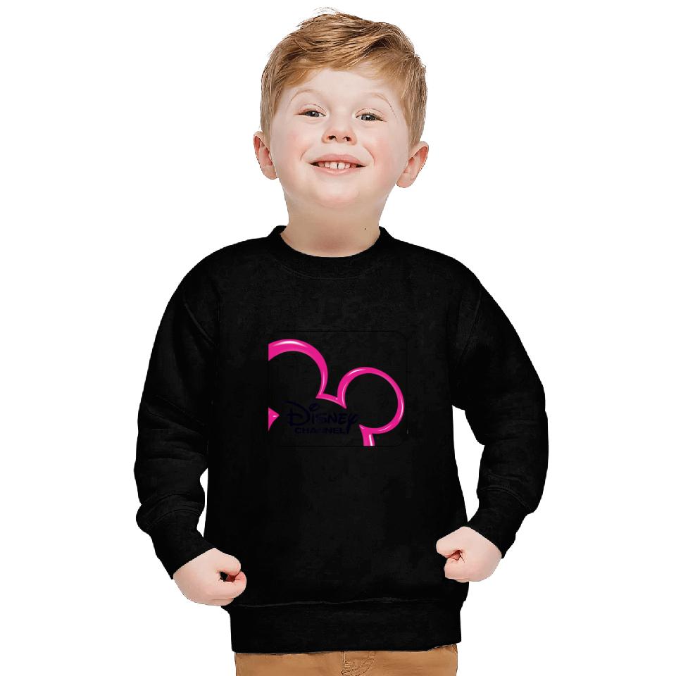 Disney Channel  Mickey Mouse Pink Retro 2000s Logo Sweatshirts