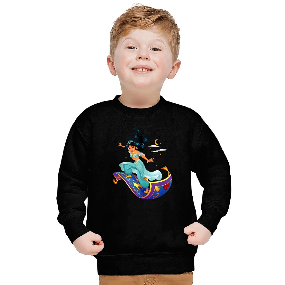 Disneyss Aladdin Princess Jasmine Magic Carpet Pose Sweatshirts