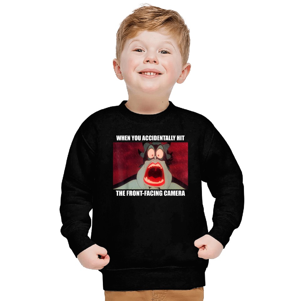 Disney Villains Ursula Accidental Front-facing Camera Meme Sweatshirts