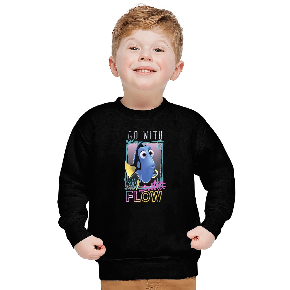 Disneyss Pixars Finding Dory Go With The Flow Glittery Frame Sweatshirts