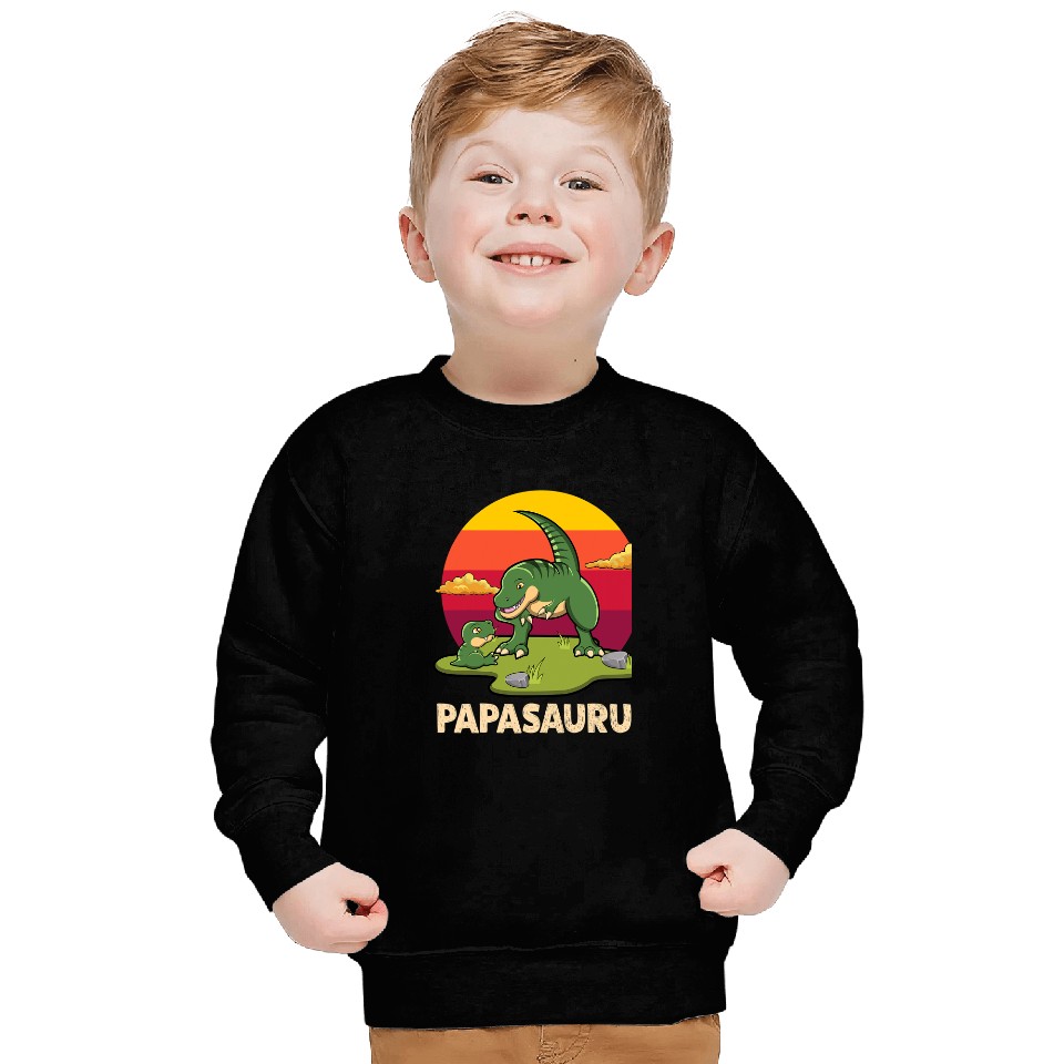 Dinosaur Dino Papa Dino Papasaurus Fathers Day Rex Sweatshirts