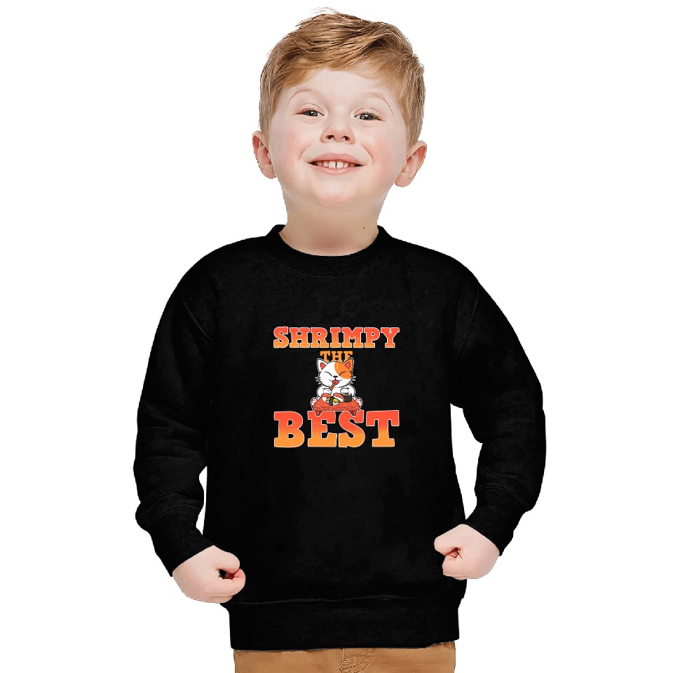 black cats Paws Shrimp Sushi Cat Anime Figure Japanese Manga Sweatshirts