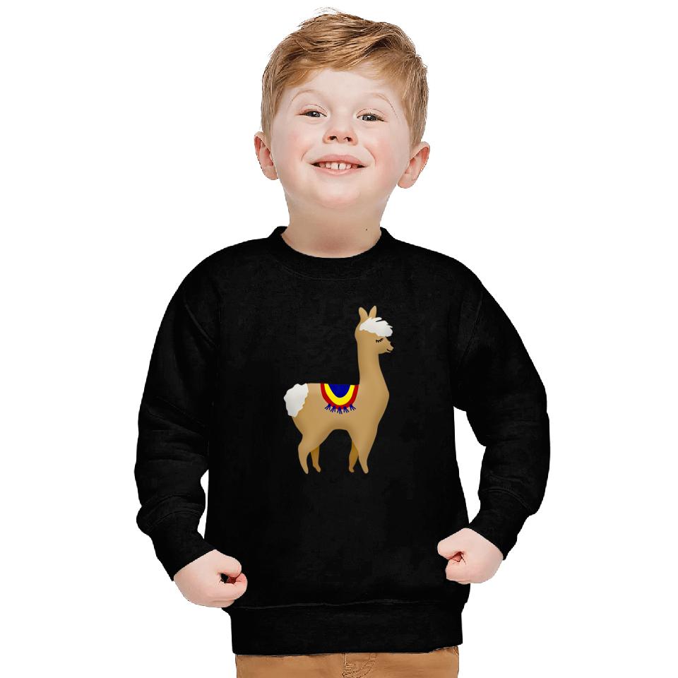 Lama Llama Alpaca Wool Mammal Fur Cute Fluffy Sweatshirts