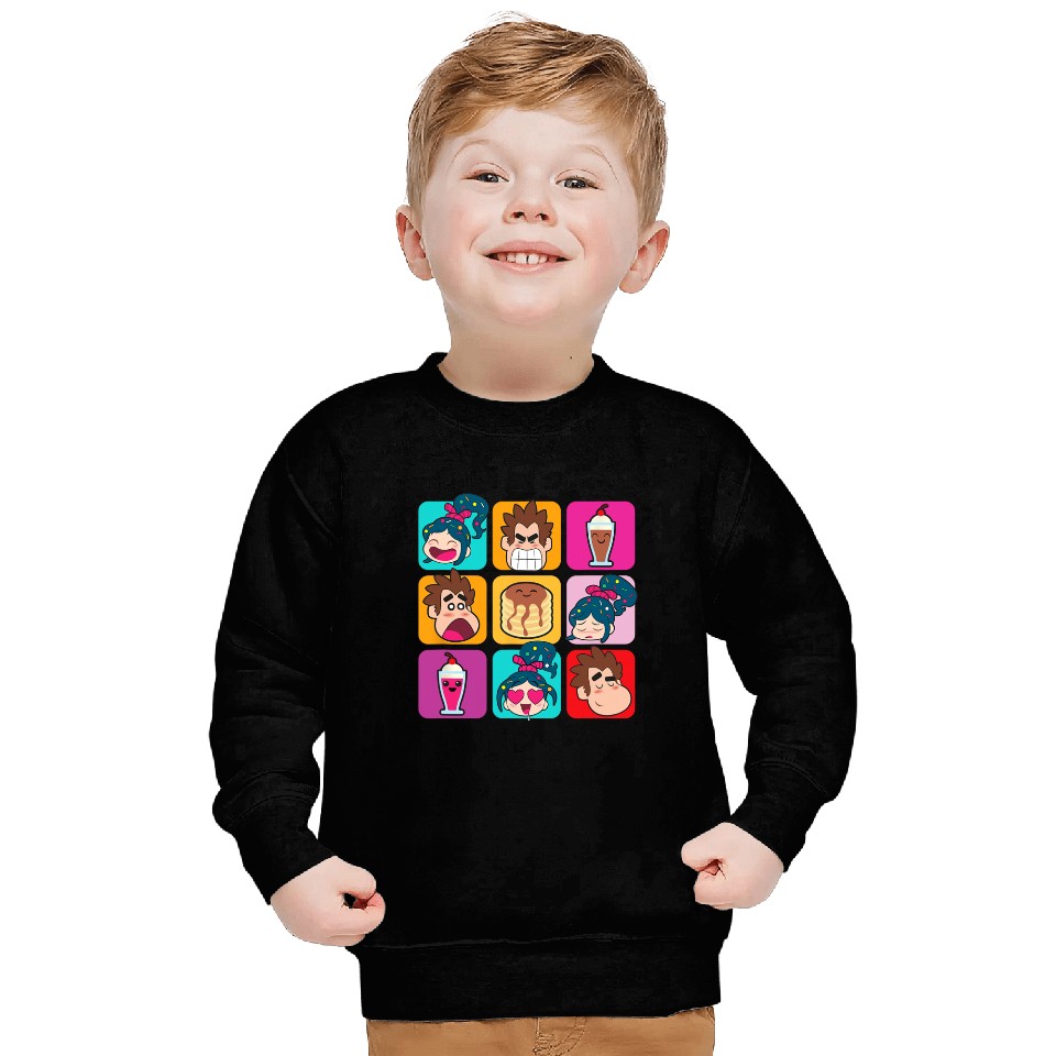 Disney Wreck-It Ralph Vanellope Ralph & Desserts Panels Sweatshirts