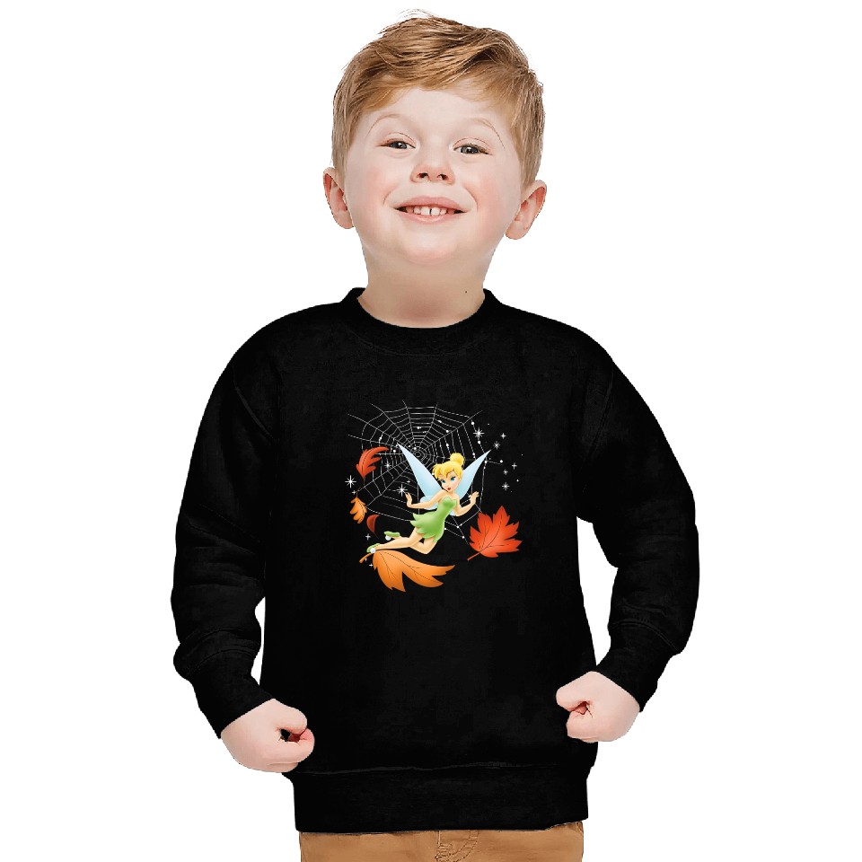 Disney Peter Pan Tinker Bell Fall Spider Web Leaf Sweatshirts