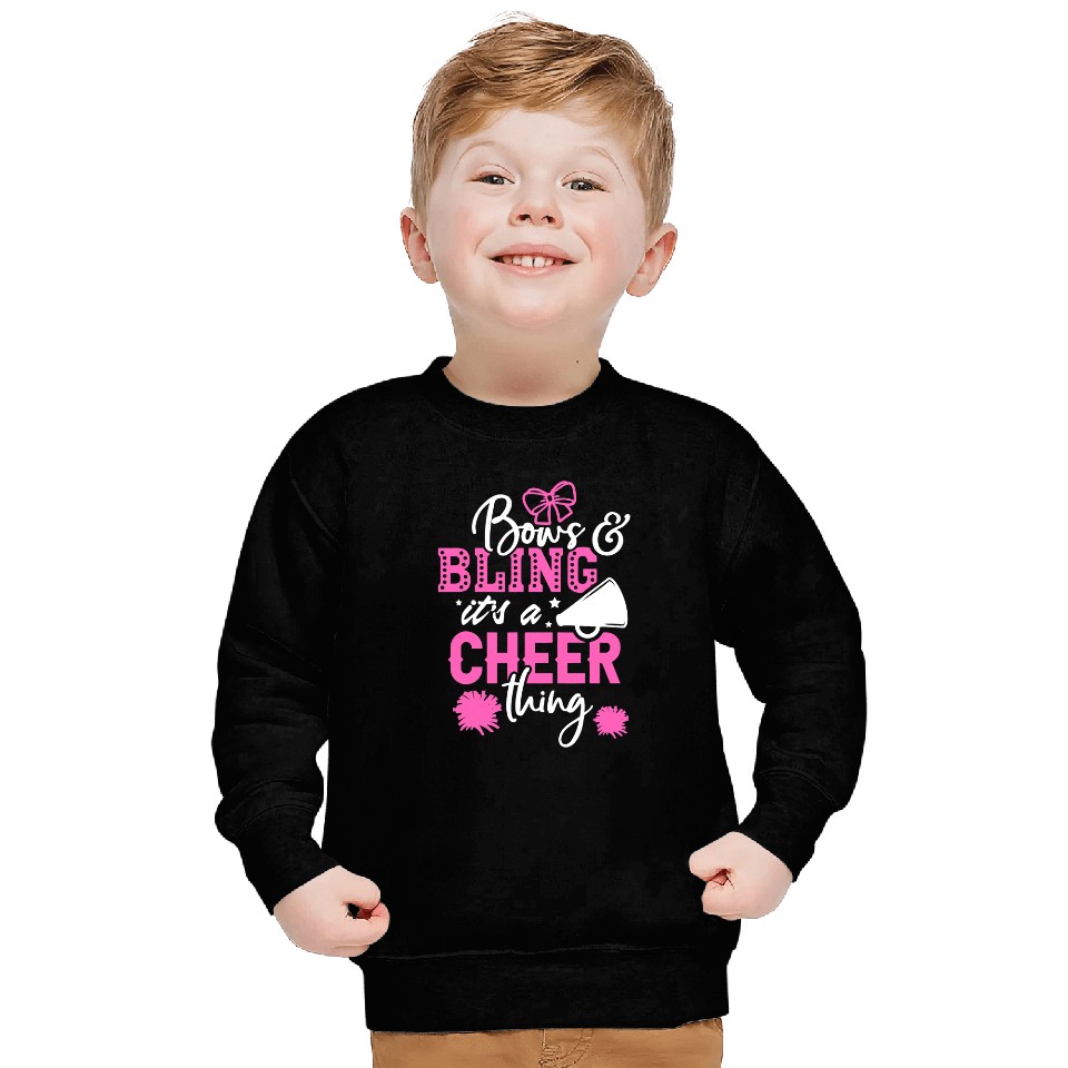 Cheerleader Gift Bows Bling Its A Cheer Thing Cheerleading Cheerleader Sweatshirts