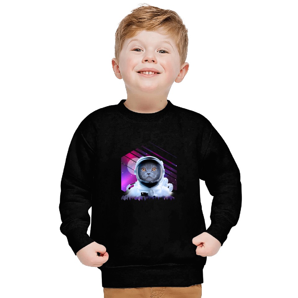 Cat Paws Astronaut Cat Astronomy Galaxy Cat Astronaut Sweatshirts