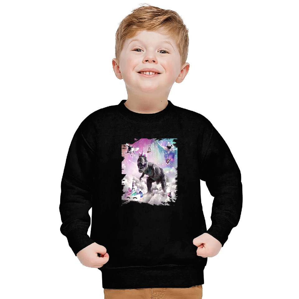 Dinosaur Dino Unicorns Rainbow Dinosaur Unicorn Sweatshirts