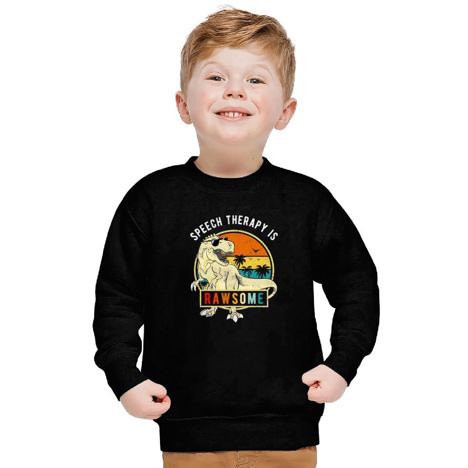 Dinosaur Dino Funny Slp Speech Therapist Dinosaur Cool Speech Therapy Dino Sweatshirts