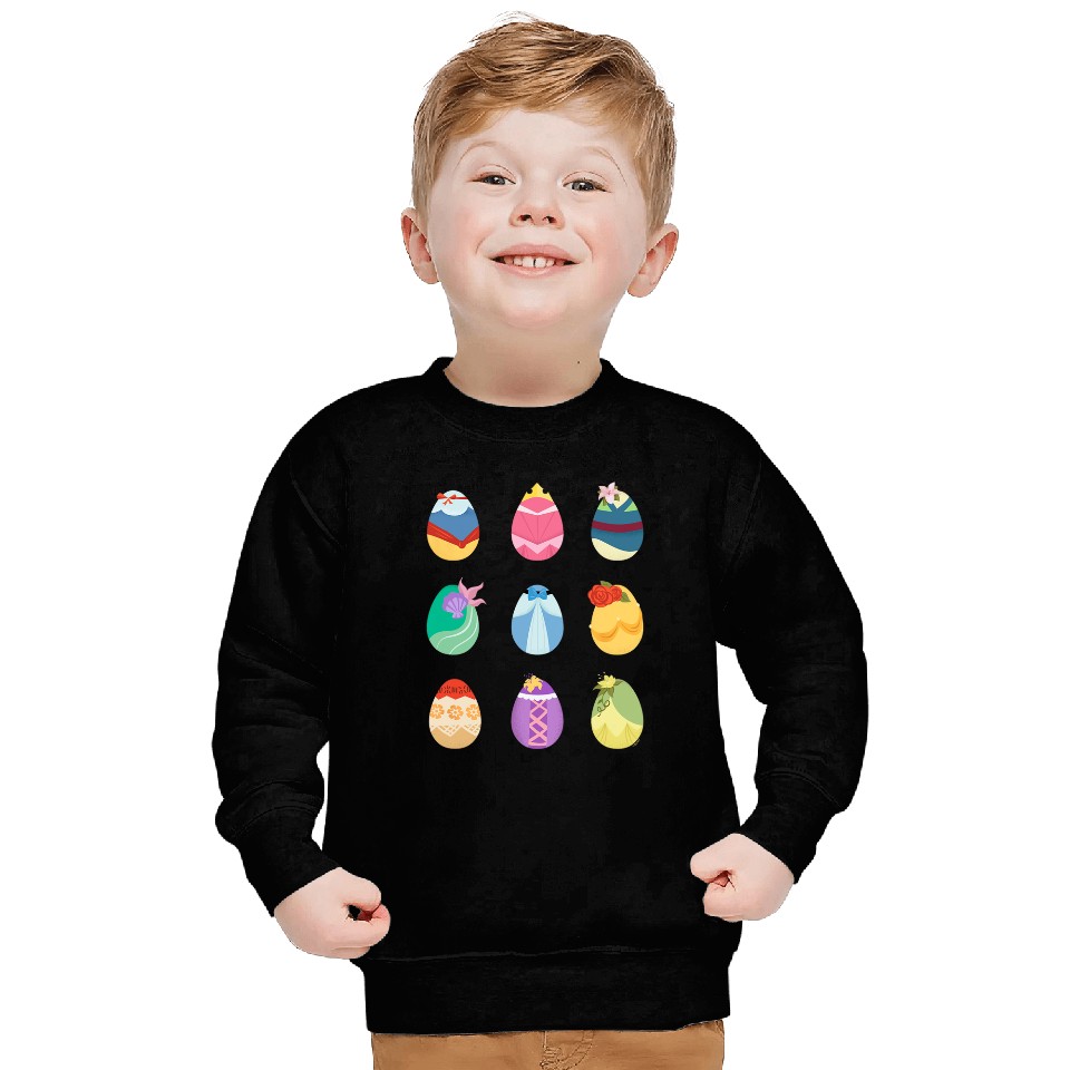 Disney Princess Easter Spring Nine Decorated Easter Eggs Sweatshirts