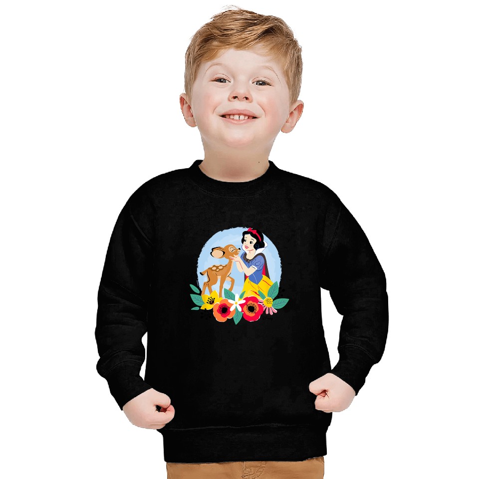 Disney Princess - Floral Snow White Deer Sweatshirts