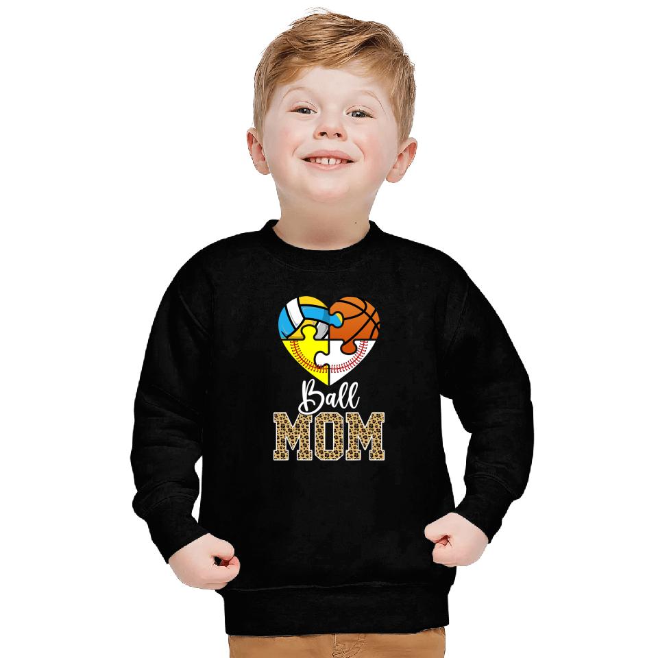 Baseball Gift Mom Funny Volleyball Baseball Softball Basketball Ball Funny Sweatshirts
