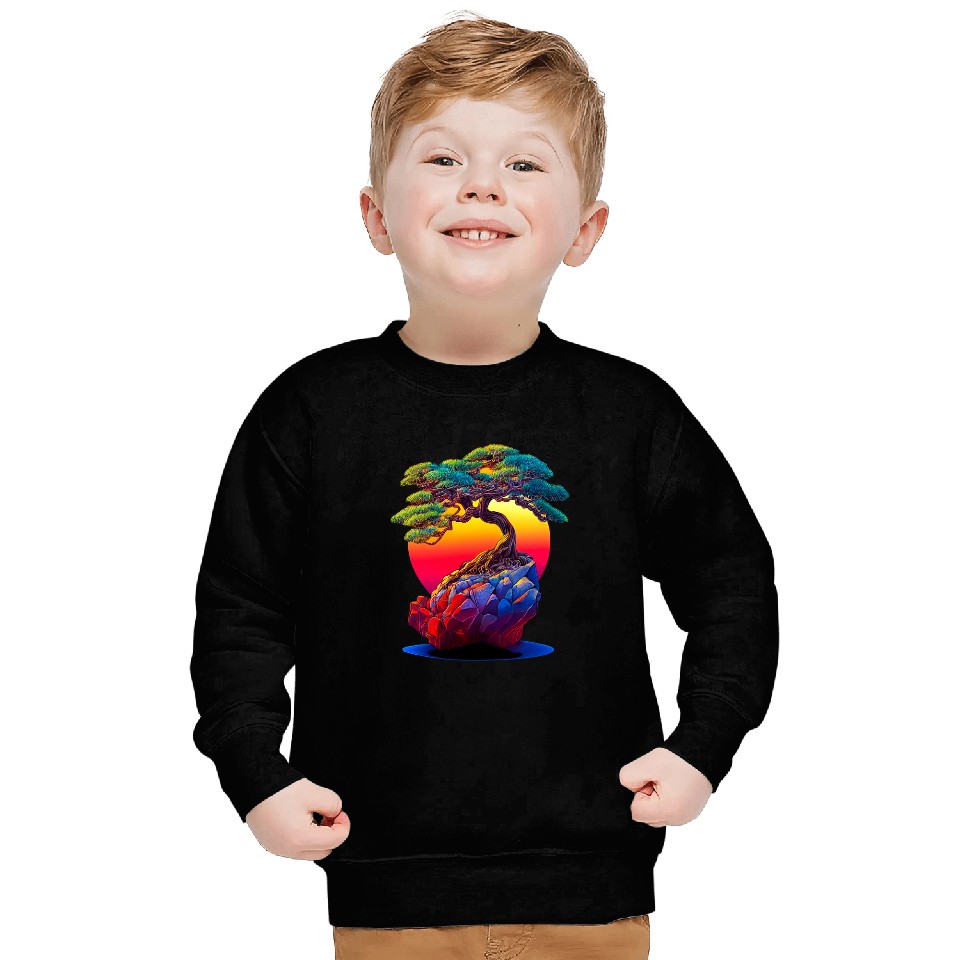Bonsai Tree Sunset Sweatshirts