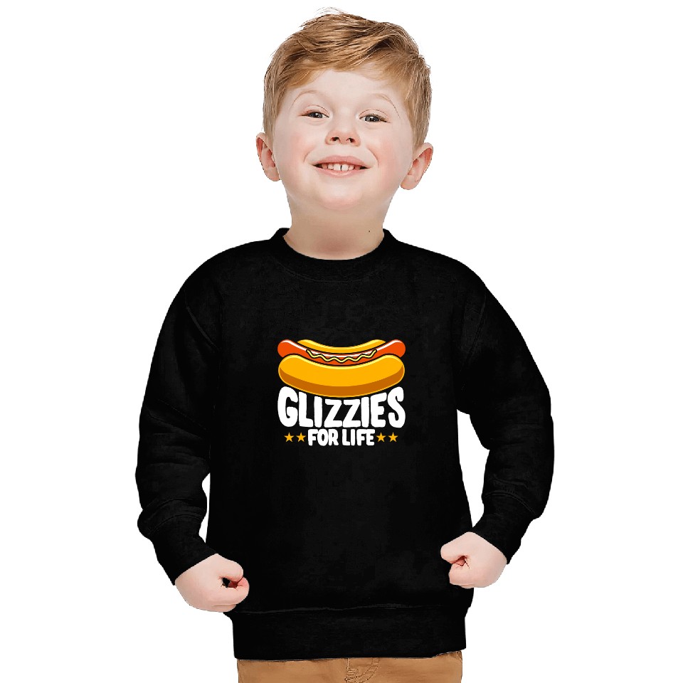 Glizzy Gobbler Glizzies for life Hot Dog Sweatshirts