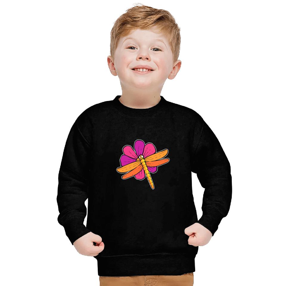 Dragonfly Flower Botanist Sweatshirts