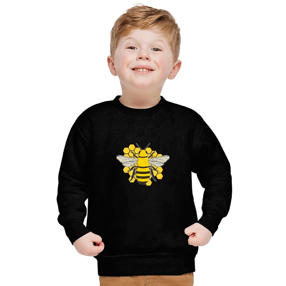 Bee Beekeeping Honeycomb Beekeeper Beekeeping Bumblebee vintages Retro Beekeeper Sweatshirts