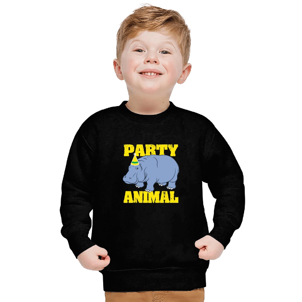 Hippo Gift Funny Birthday Party Animal 7 Sweatshirts