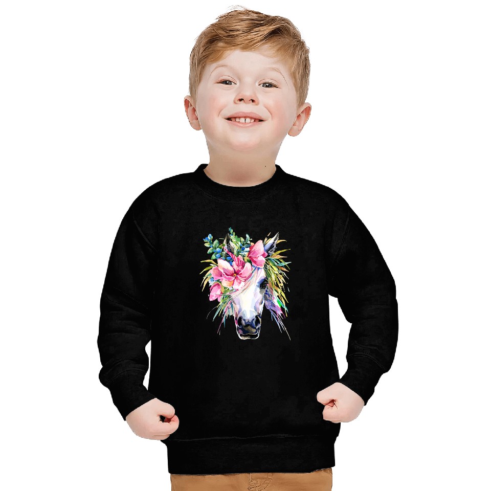 Funny Horse Hand painted Horse 19 Sweatshirts
