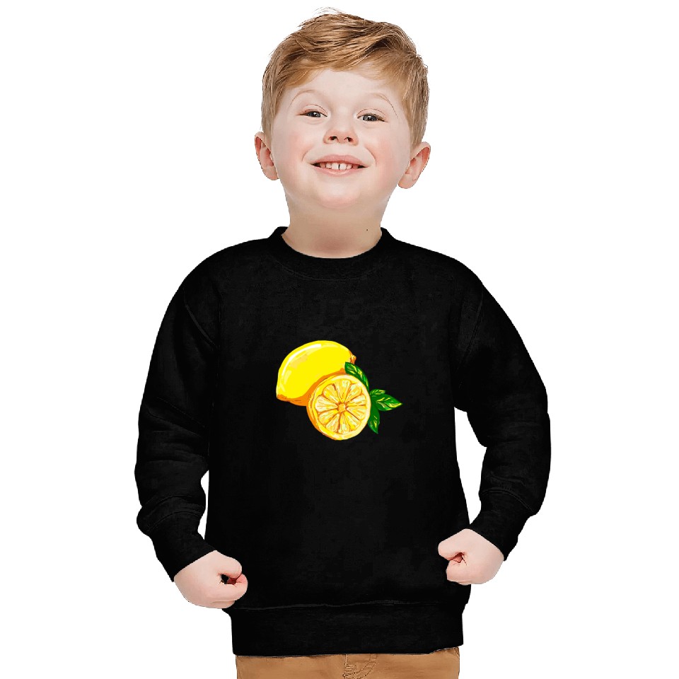 Lemon Lemon Citrus Fruit Slice Lemon Sweatshirts