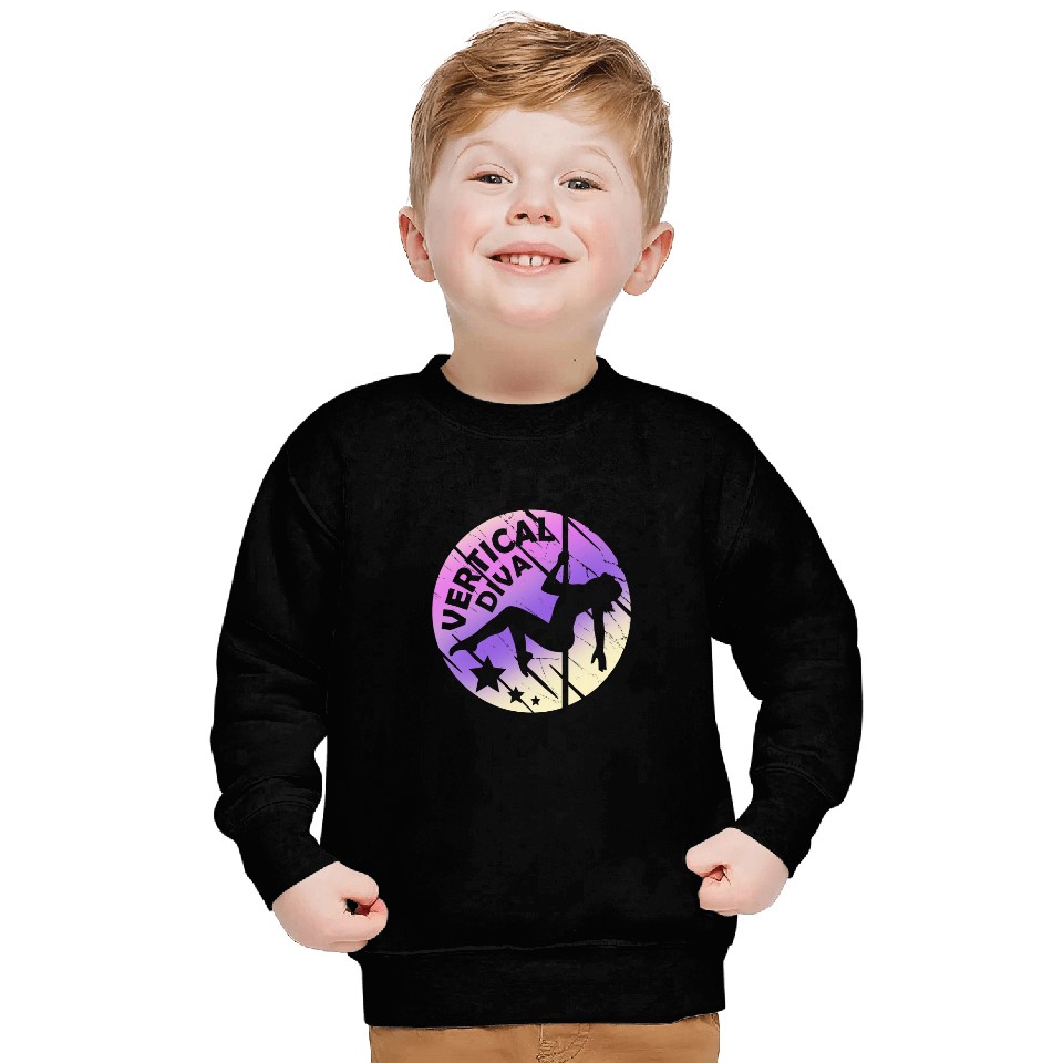 Pole Dancing Vertical Diva Funny Pole Fitness Pole Dance Sweatshirts