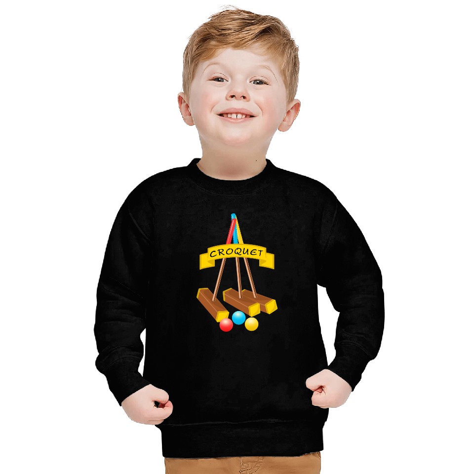 Colorful Croquet Mallets and ball Sweatshirts
