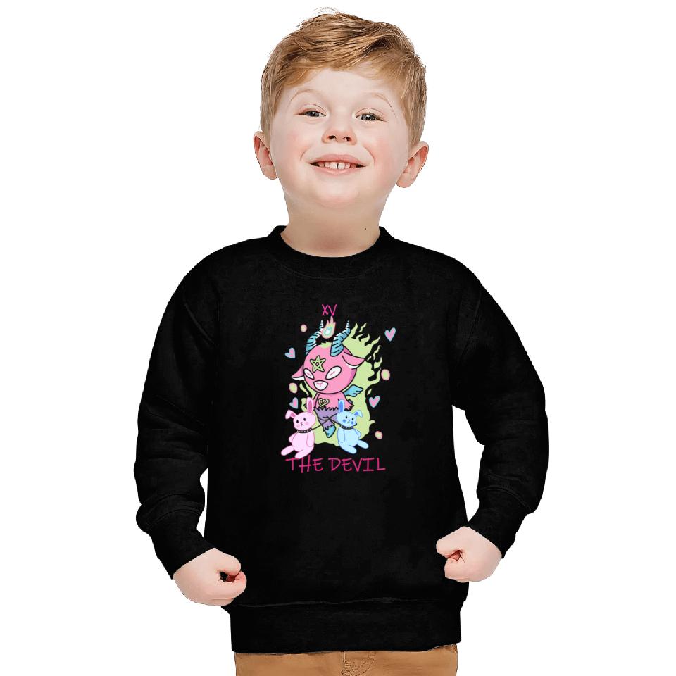 Pastel Goth Yami Kawaii Devil Tarot Card Baphomet Sweatshirts