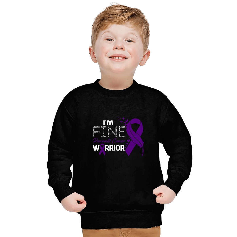 Pancreatic Warrior Warrior Im Fine Feather Sweatshirts