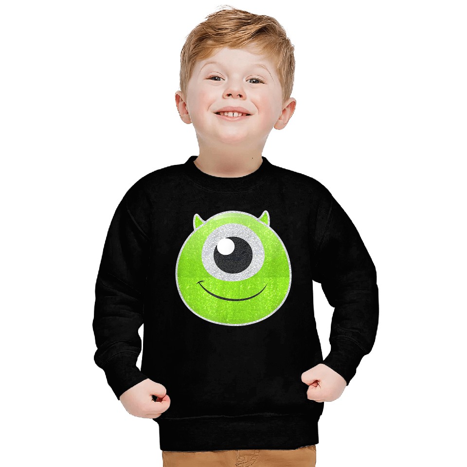 Disneyss Pixars Monsters University Mike Wazowski Big Faces Logo Sweatshirts