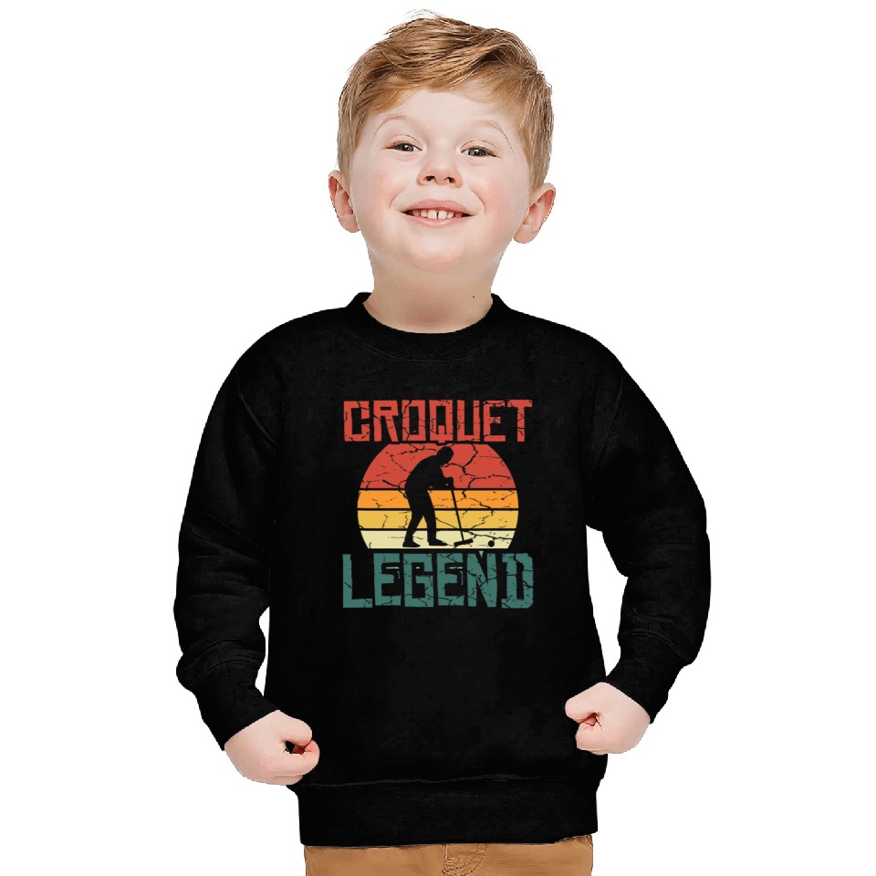 vintages Distressed Croquet Legend Gift Sweatshirts
