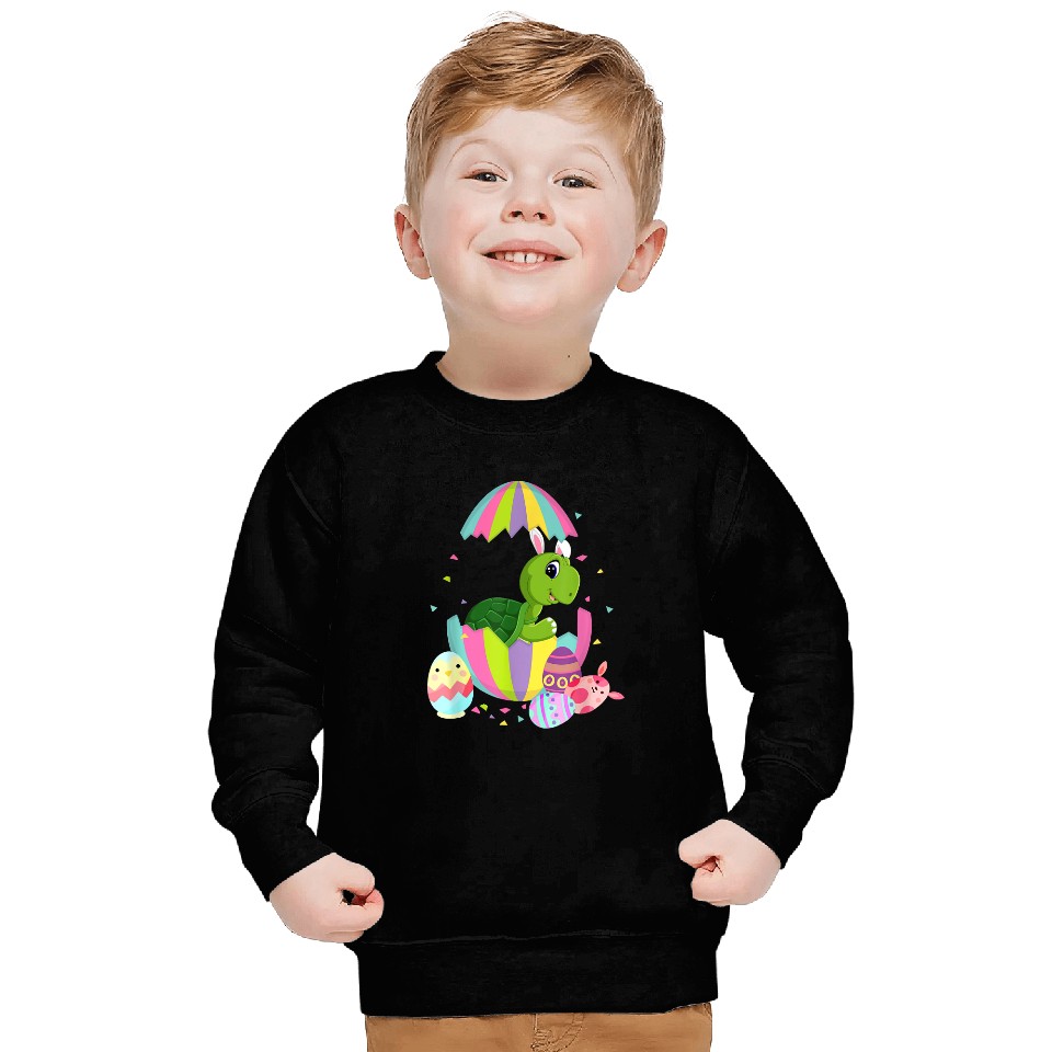 KV9 Turtle Easter Egg Bunny Easter Bunny Sweatshirts