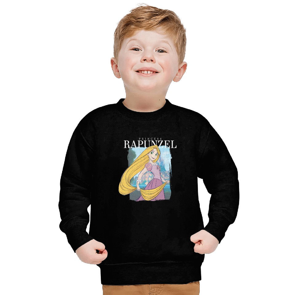 Disney Tangled Princess Rapunzel Distressed Portrait Sweatshirts