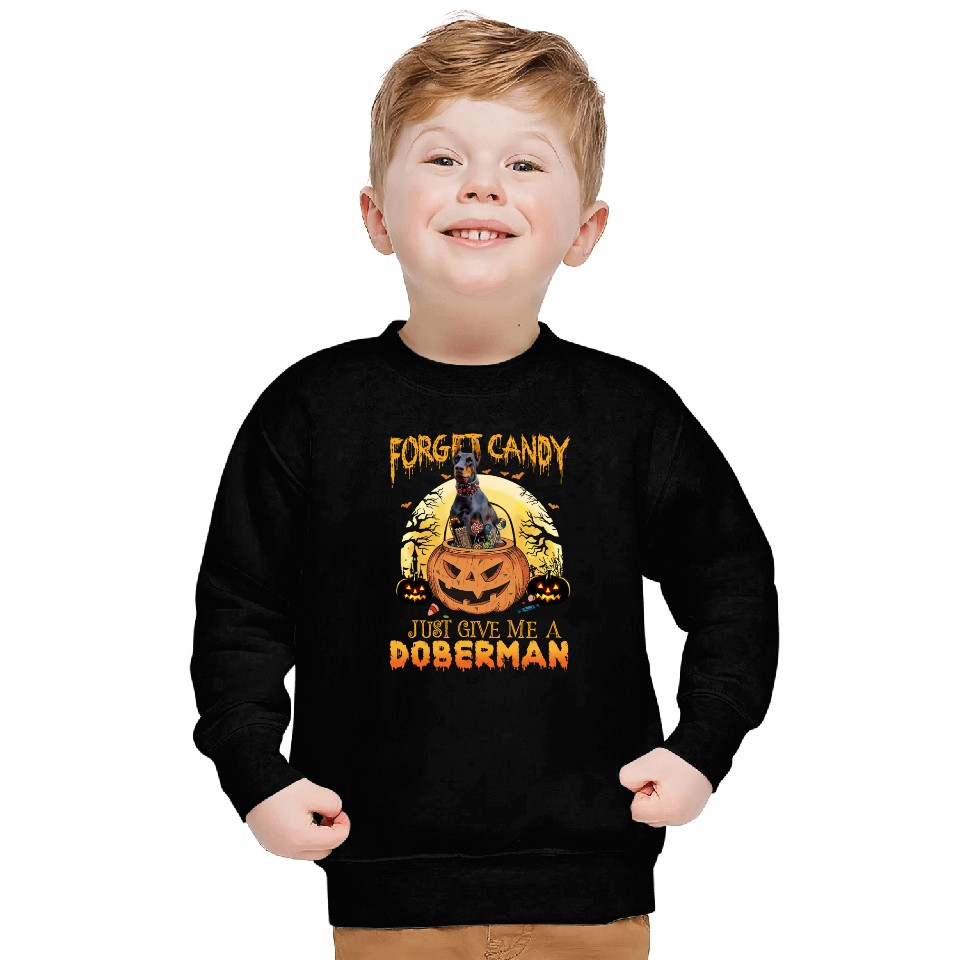 Candy Pumpkin Doberman Dog Sweatshirt