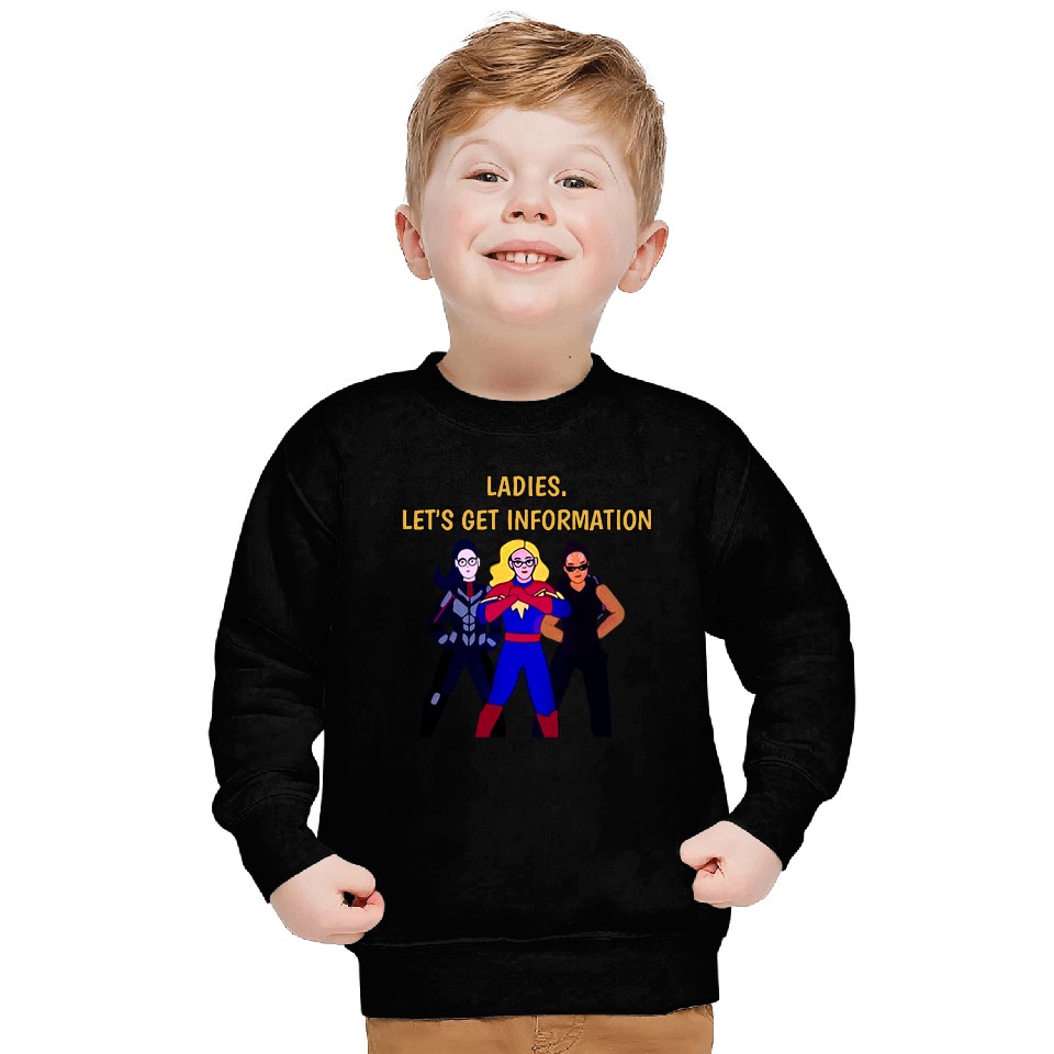 Ladies Lets Get Information Ms Marvel Sweatshirts