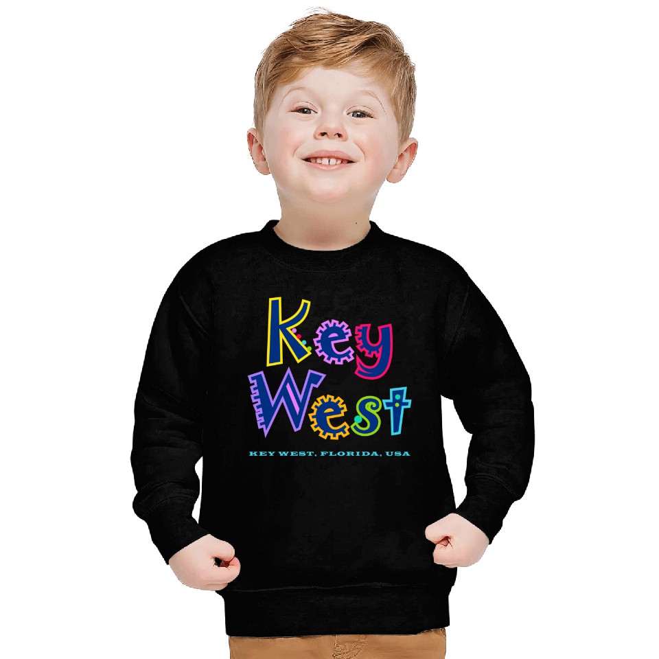 Key West Florida Tropical Type Design Sweatshirt