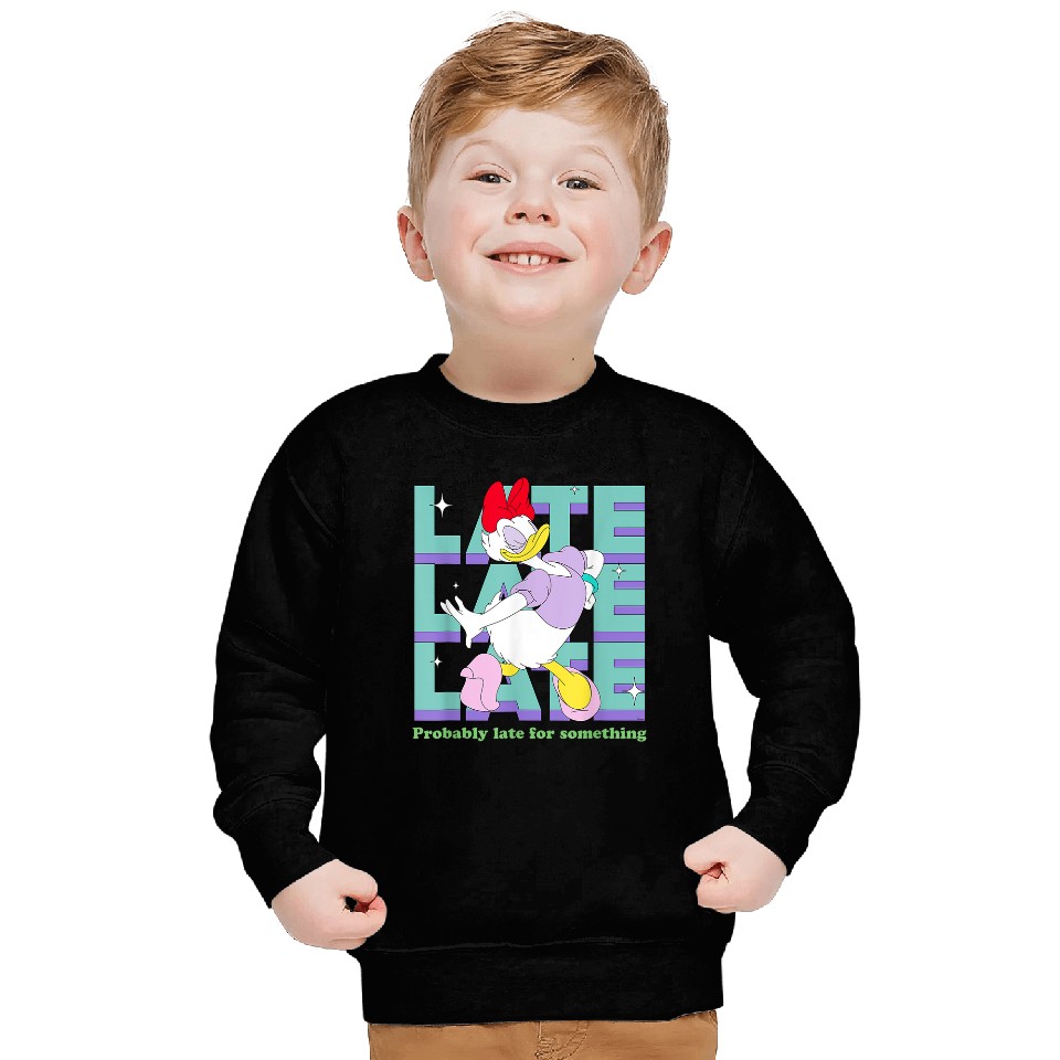 Disneyss Daisy Duck Probably Late For Something Funny Sweatshirts