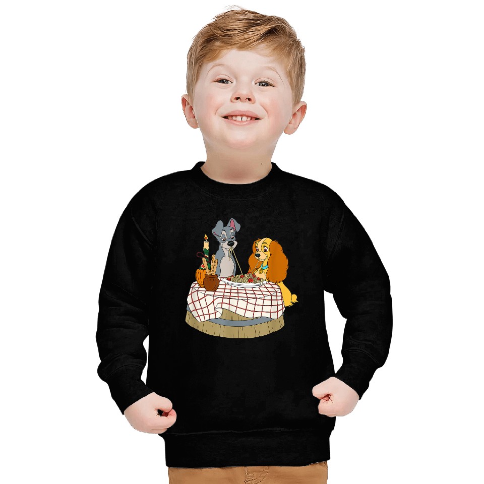 Disney Lady And Tramp Bella Notte Spaghetti Sweatshirts