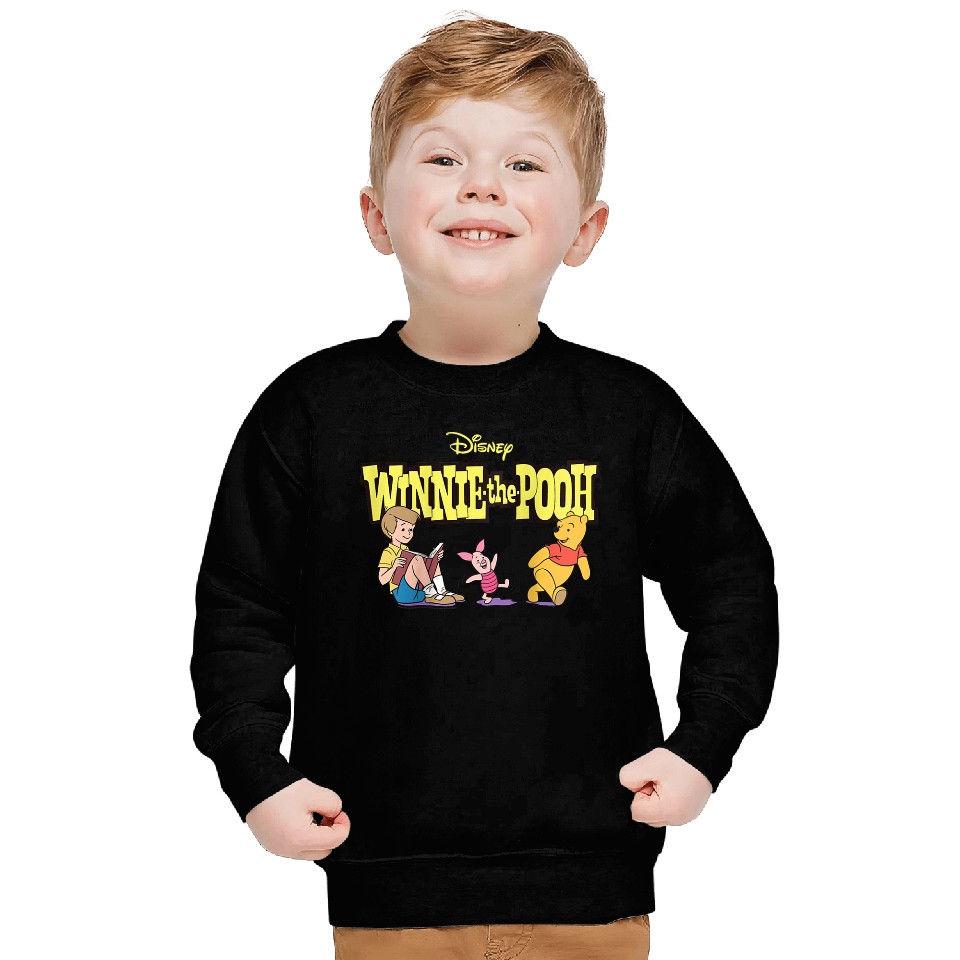 Disneyss Winnie The Pooh Piglet Christopher Robin With Logo Sweatshirts