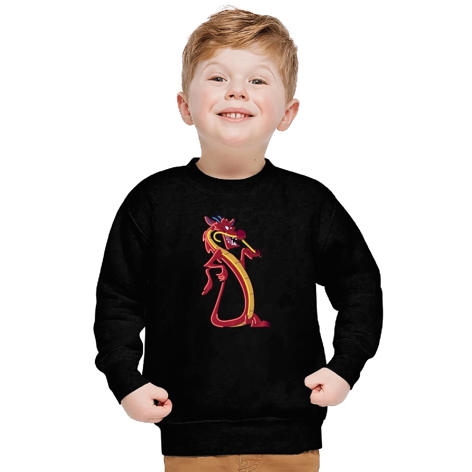 Disney Mulan Mushu Neon Accent Portrait Sweatshirts