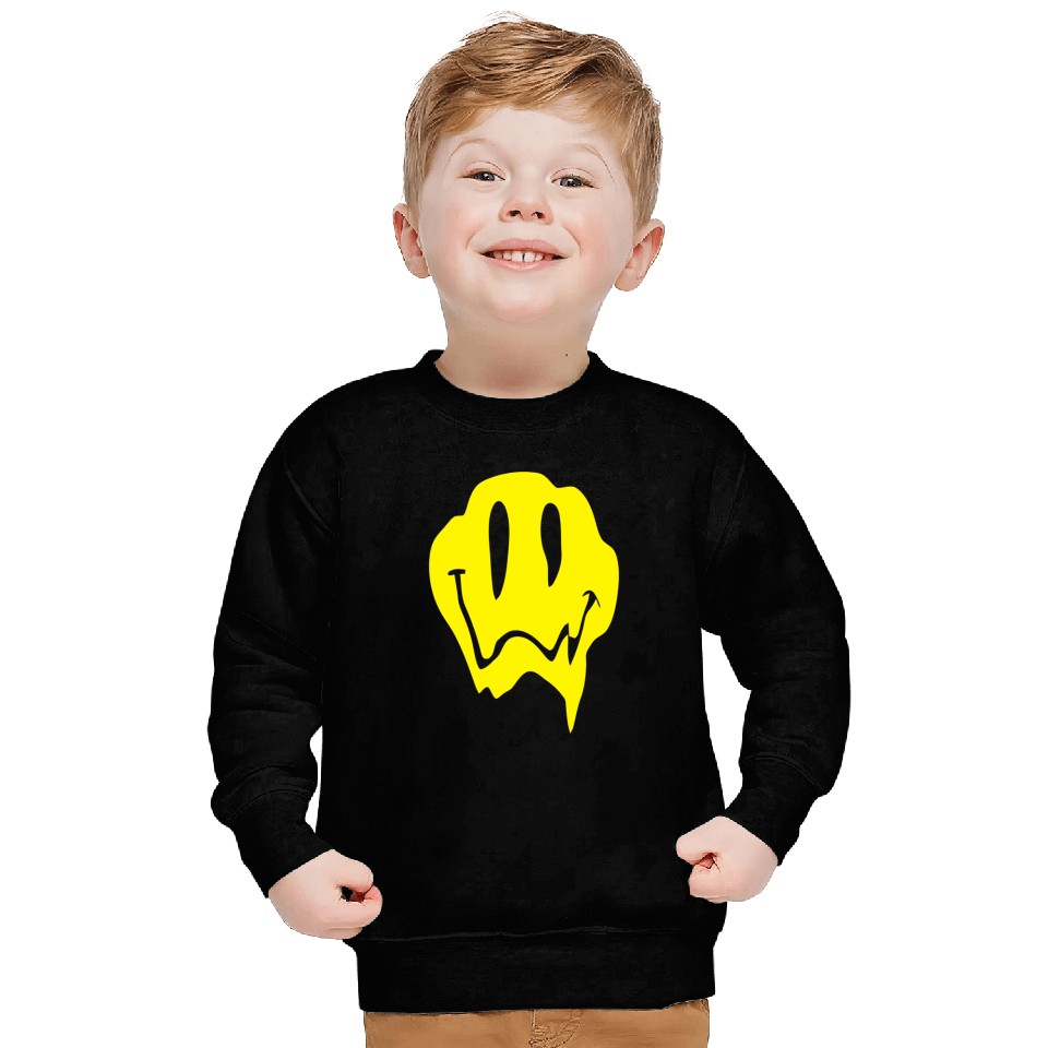Melting Acid Smiley Face Sweatshirts
