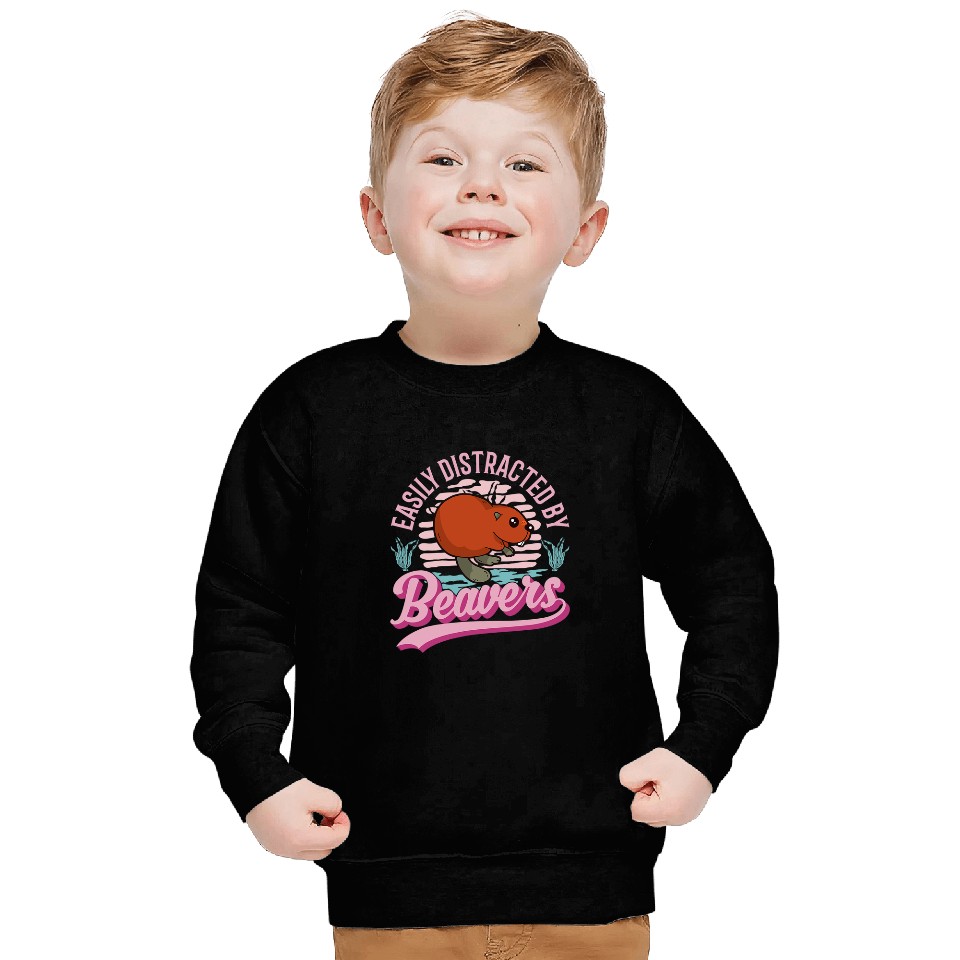 Easily distracted by Beavers 631 Sweatshirts