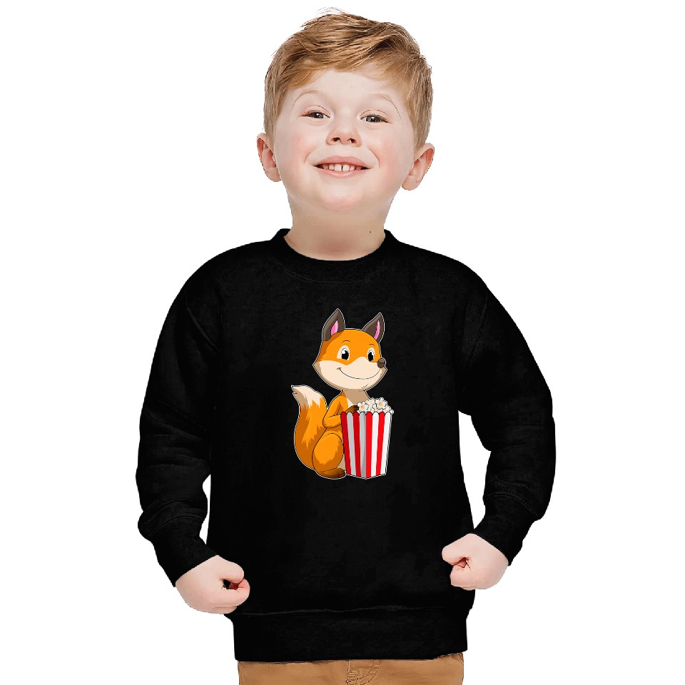 Fox Lover Popcorn Sweatshirts