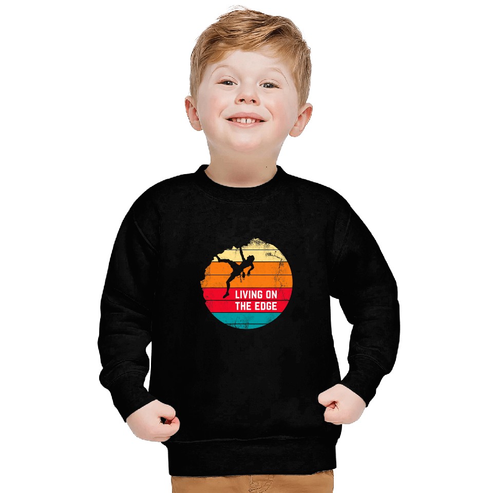 Climbing Climber bouldering mountaineering hiking mountains climbing training Climb Sweatshirts