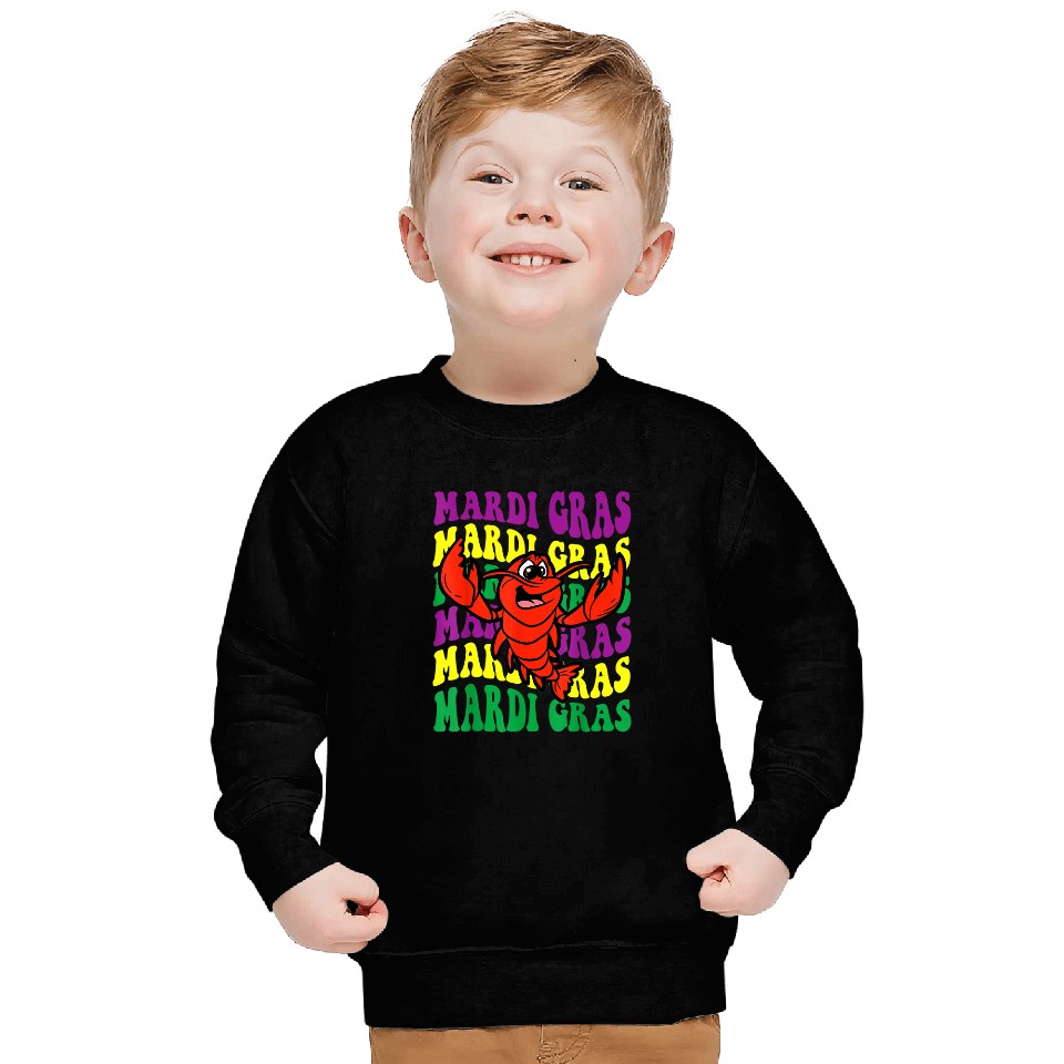 Crawfishs Mardi Gras Retro Mudbug carnivals Parade Cajun Party Sweatshirts