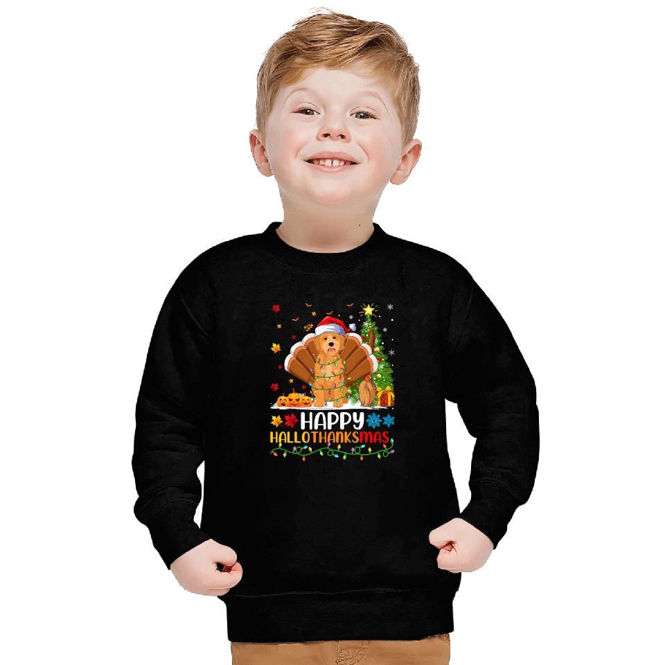 Dog Goldendoodle Lover Funny Goldendoodle HelloThanksMas Sweatshirts